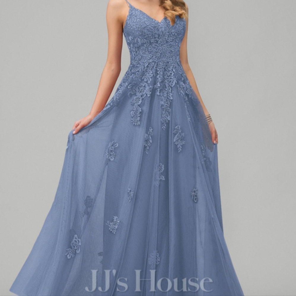 Ocean Blue Prom Dress - Picture 13 of 13